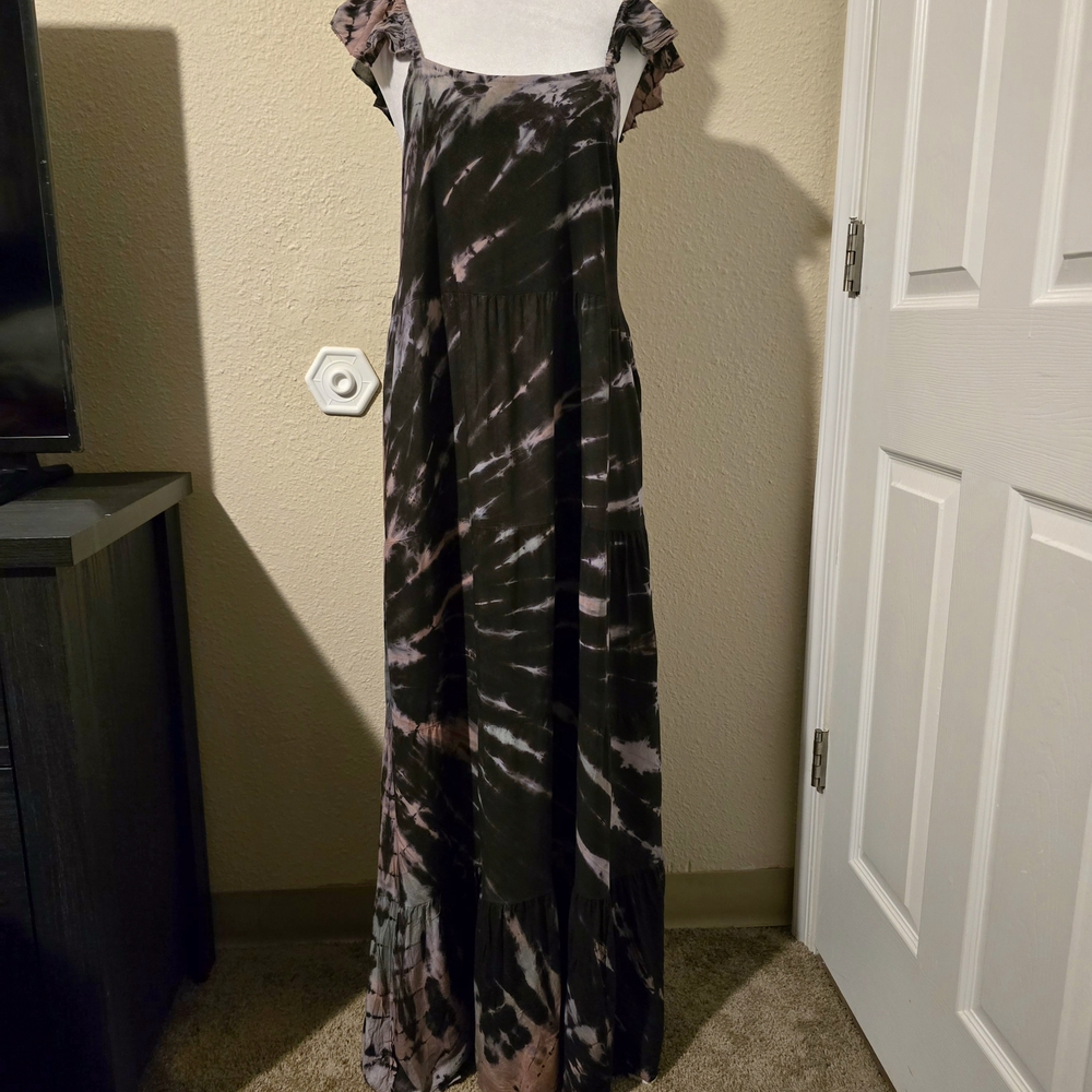 Raviya Tie Dye Off Shoulder Maxi Dress NWT Medium Beach Resort Swim Cover‎ Up